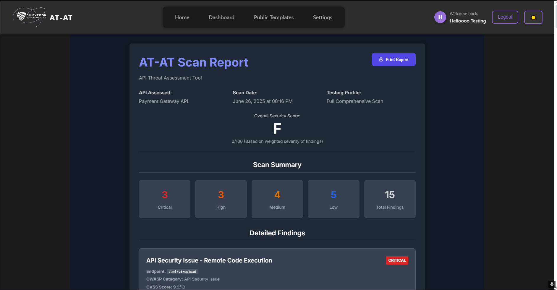 Scan Report
